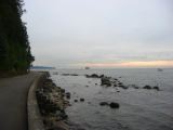 A view from Stanley Park of waters leading to the Pacific