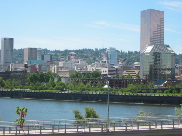 Downtown Portland from the Steel bridge