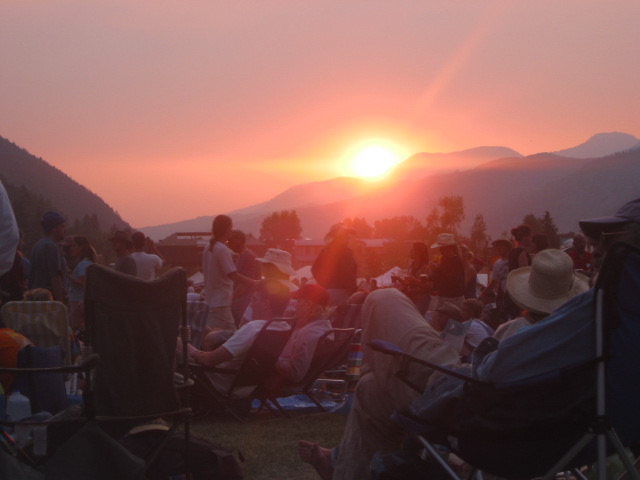 Sunset at the festival
